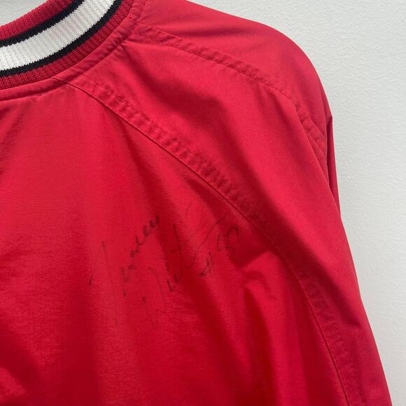 Vintage Nebraska Cornhuskers Starter Red Varsity Snap Button Jacket Autographed‎ - Picture 4 of 8